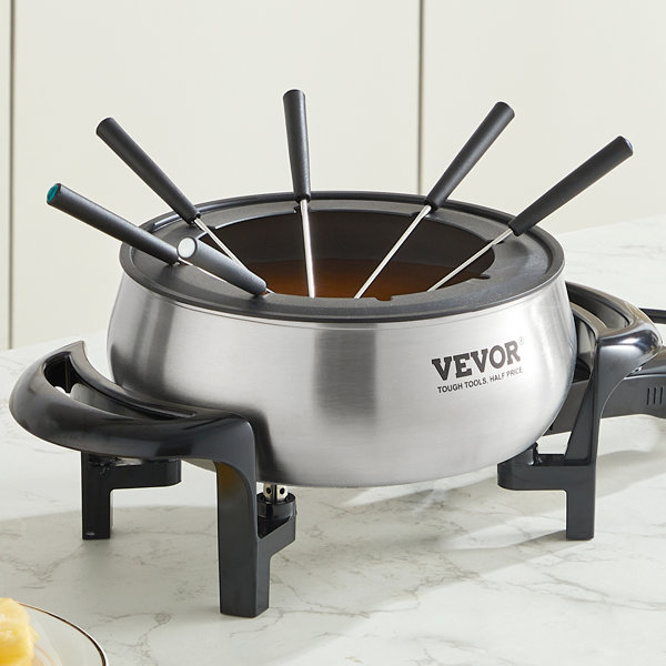 Vevor 3 qt. Stainless Steel Fondue Set & Reviews Wayfair